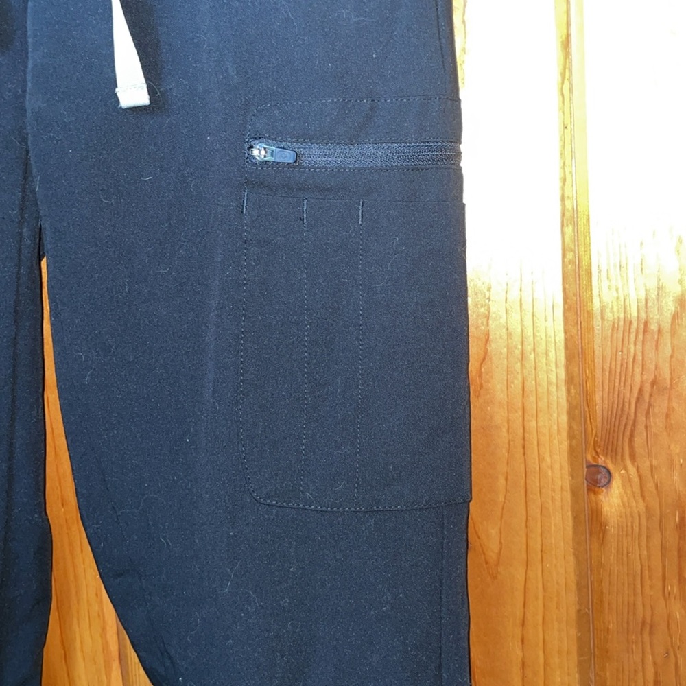 Zomora black fig scrub pants size XS doctors nurse scrub pants work wear women’s - Picture 4 of 10